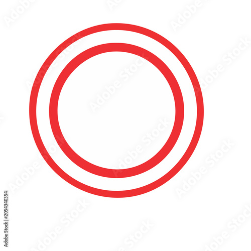 Red target icon on transparent background