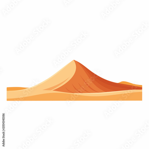 Stylized Desert Landscape with Sand Dunes