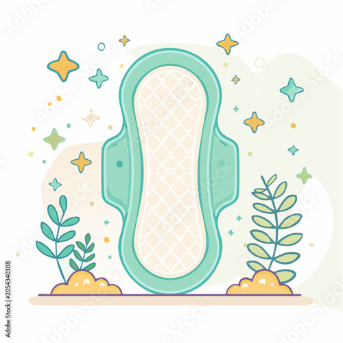 Sanitary Pad with Decorative Elements