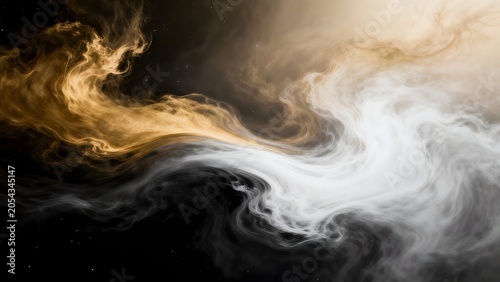Abstract swirling clouds in space