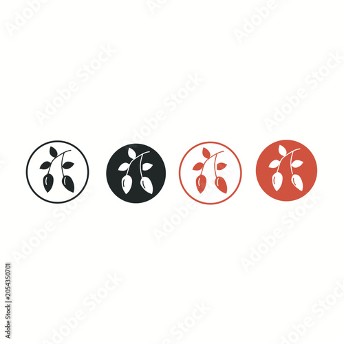 Olives icon solid pictogram. Vector
