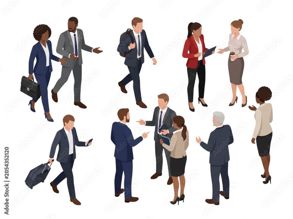Fototapeta premium Diverse Group of Office Professionals and Business People Engaged in Collaborative CAD Workflow Projects in a Corporate Setting