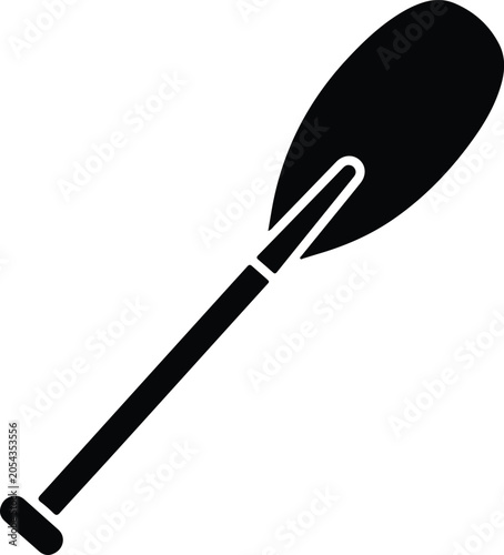 Foto Silhouette vector kayak paddle icon for water sports equipment design