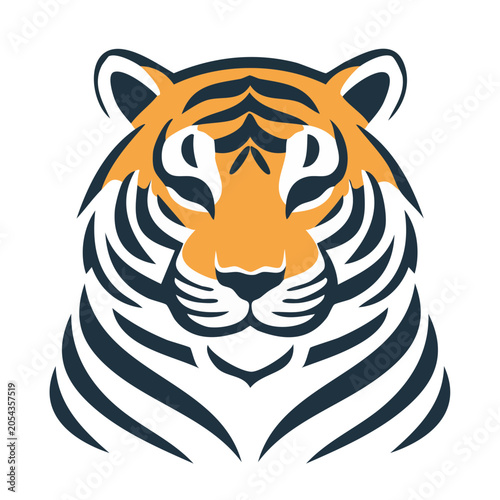 Stylized tiger head vector icon