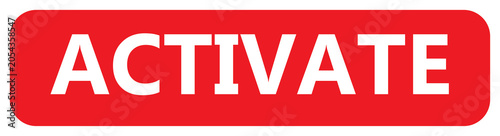 Φωτογραφία Activate Button Press on Red Glowing Digital Interface with Bold White Text