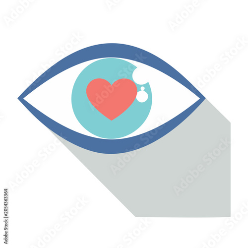 Eye Icon with Heart