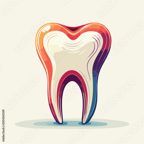 Stylized Illustration of a Healthy Tooth