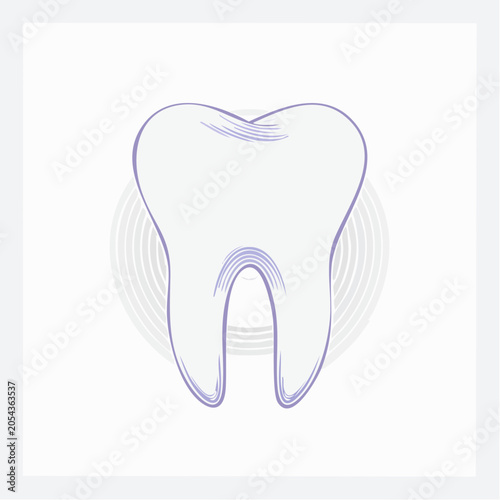 Stylized Illustration of a Human Tooth