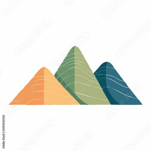 Stylized Mountains Illustration