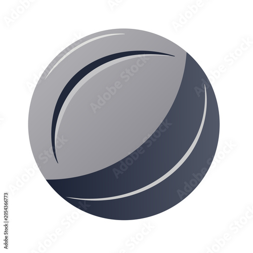 Abstract sphere graphic in flat design