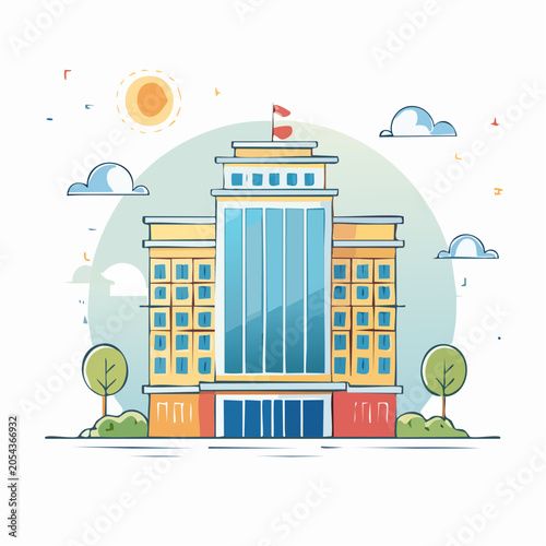 Modern Building Illustration
