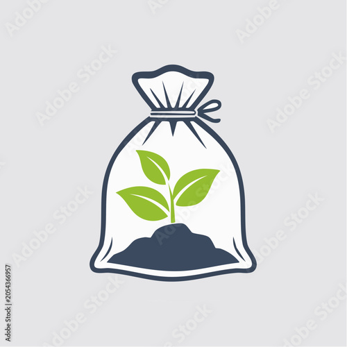 Plant Growing in a Bag Icon
