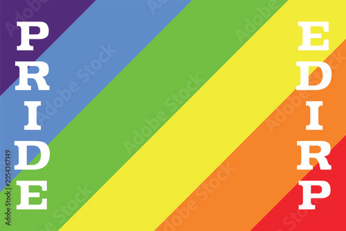 Cuadro en lienzo Pride Equality Rainbow Banner Vector Illustration