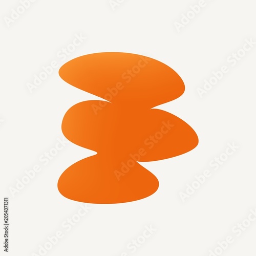 Foto Abstract orange shapes stack creatively