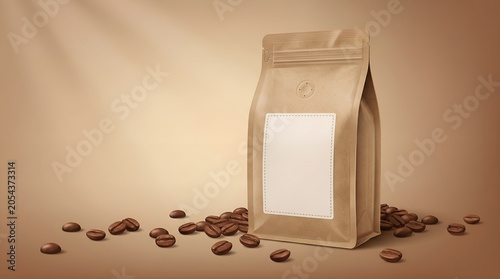 Coffee Packaging Mockup Vector Illustration Ai Generated