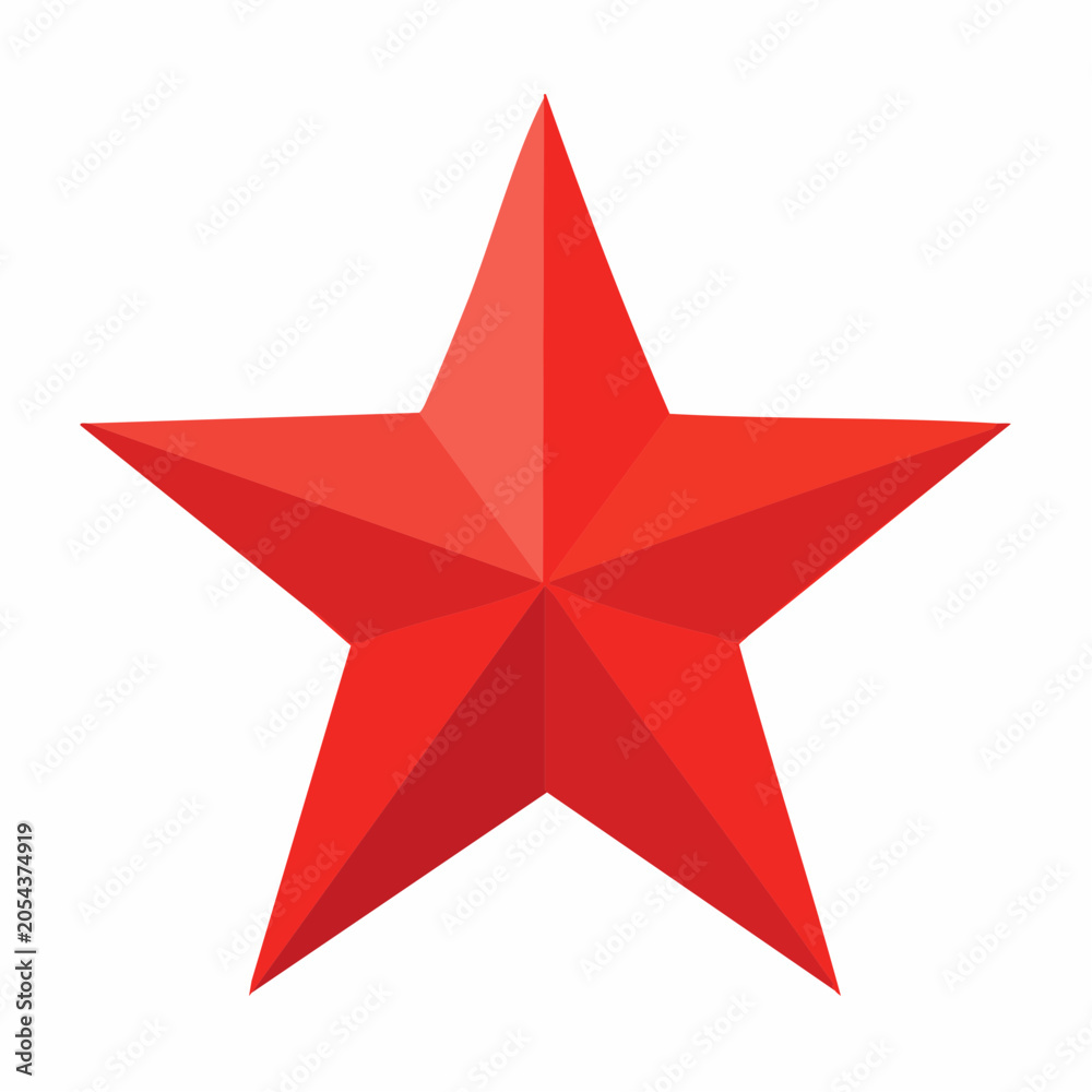 Fototapeta premium Red Five-Pointed Star