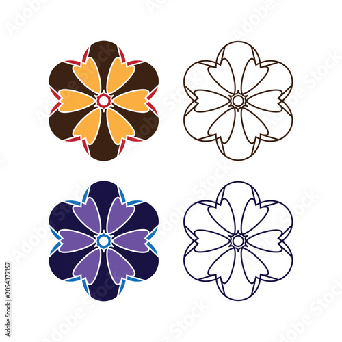 Colorful Floral Motif Pattern Design