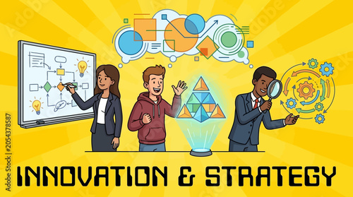 Innovation and Strategy A Visual Representation of Business Growth and Forward-Thinking Concepts