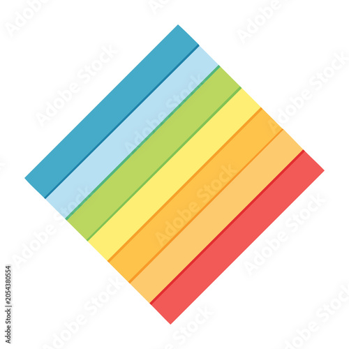Abstract Diagonal Color Stripes Graphic