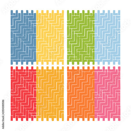Abstract Geometric Blocks Pattern Design
