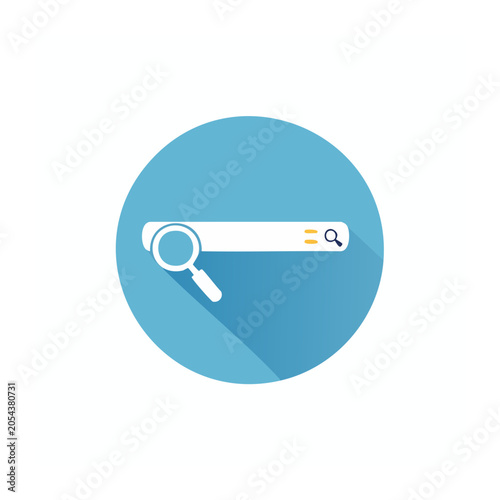 Flat design search magnifier icon