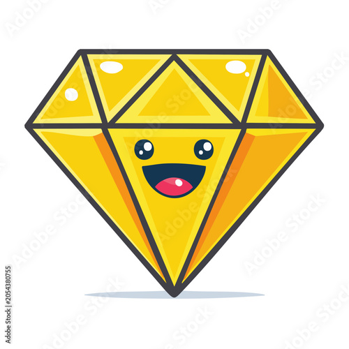 Flat design smiling ghost icon vector