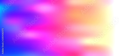 Grainy noisy textured abstract background featuring a vibrant fluid gradient transition from deep blue to soft pink and bright yellow colors