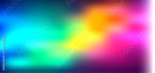 Abstract Grainy Noisy Textured Rainbow Gradient Background With Vibrant Multi Colored Soft Blending Light Effects