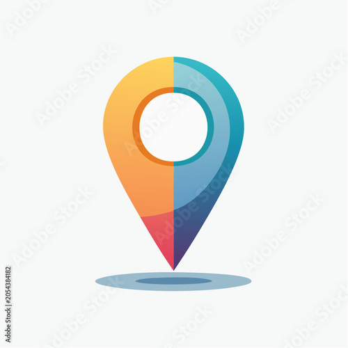 Colorful Location Pin Icon