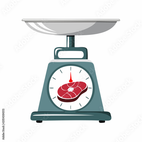 Kitchen Scale Weighing a Steak