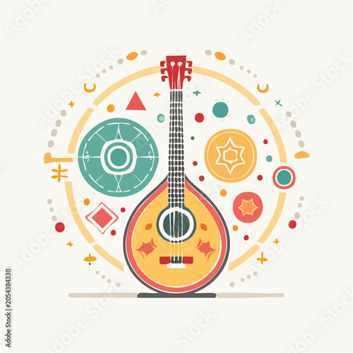 Mandolin with Decorative Elements