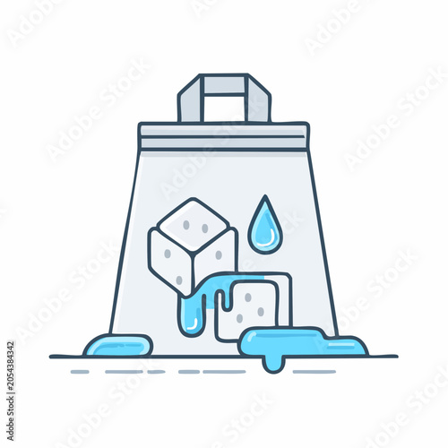Melting Ice Cubes in a Bag