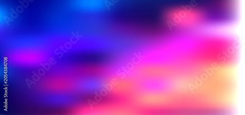 Abstract Grainy noisy textured vibrant gradient background featuring a soft blend of glowing neon blue pink and warm sunset orange colors