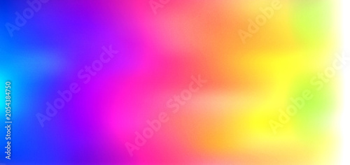 Grainy noisy textured abstract background featuring a vibrant fluid spectrum of smooth gradient light colors blending horizontally across the frame