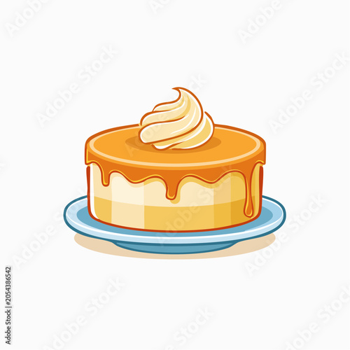 Caramel Cake with Whipped Cream
