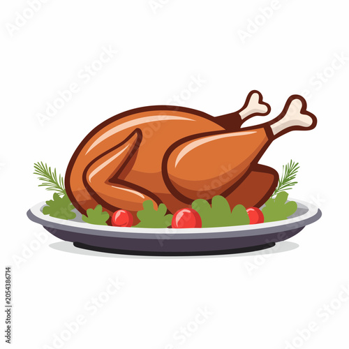 Roasted Turkey on a Platter