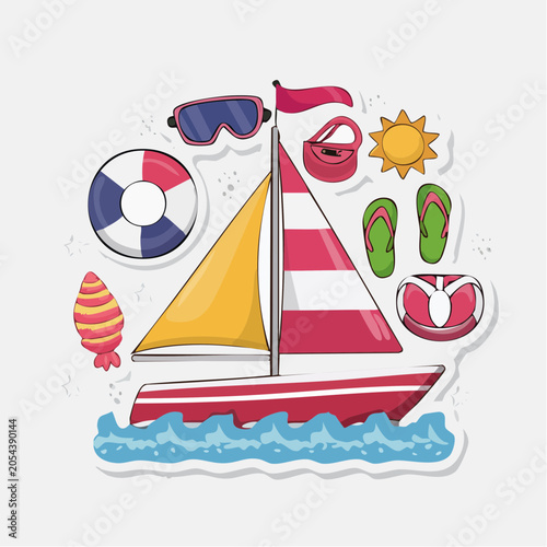 Summer Vacation and Beach Accessories Collection