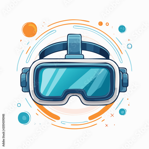 Virtual Reality Headset Illustration