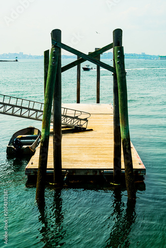 Boat dock in a bay