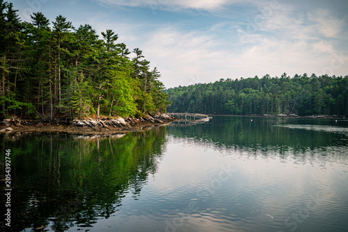 Water reflection on a calm river