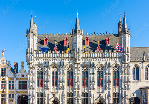 City Hall on Burg square, Brugge, Belgium