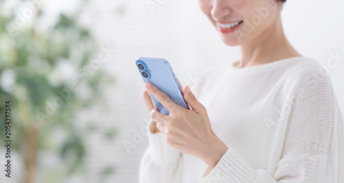 Cuadro en lienzo スマホ　女性