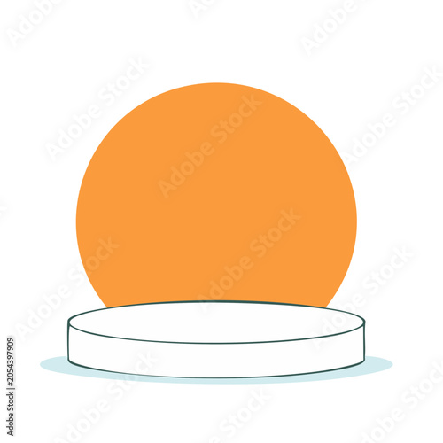 Round Platform Vector Illustration