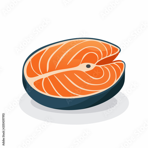Salmon Steak Illustration