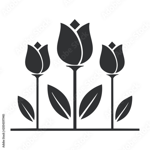 Tulip Flowers Graphic Vector Illustration