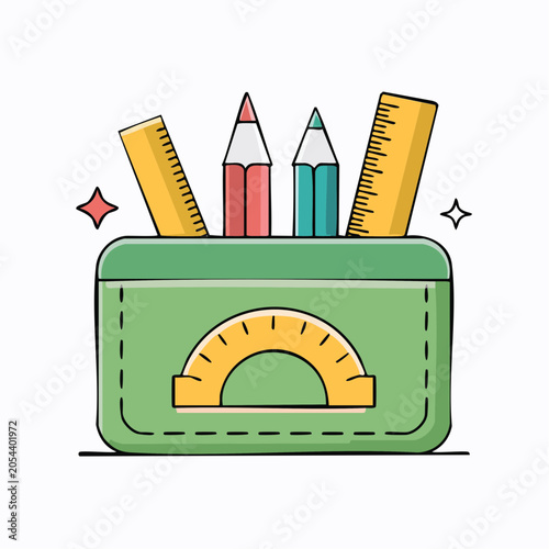 School Supplies in a Pencil Case