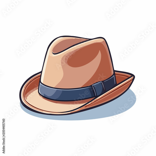 Illustration of a classic fedora hat