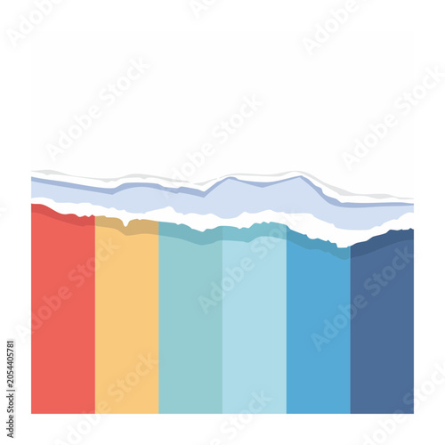 Rainbow stripes flat design vector