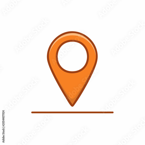 Orange Map Pin Icon