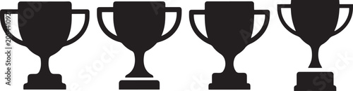 Achievement, Award and Trophy Vector Icon Set Collection